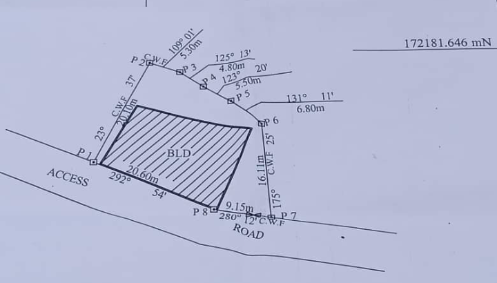 One plot of land with a storey building